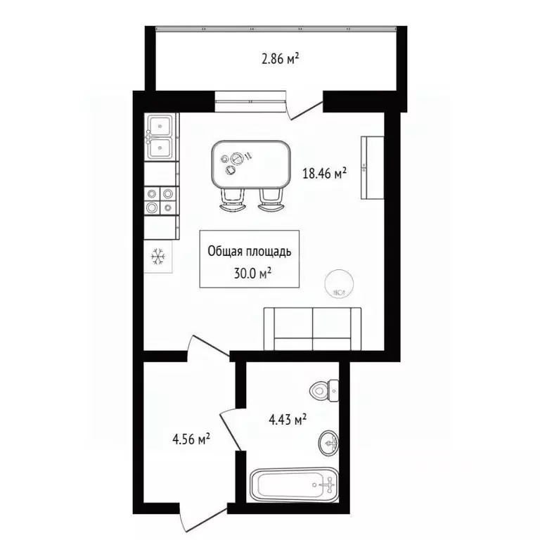Студия Новосибирская область, Новосибирск ул. Дуси Ковальчук, 378Б ... - Фото 1