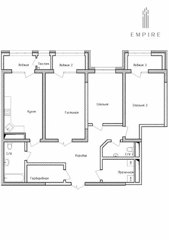 3-комнатная квартира: Грозный, Моздокская улица, 17 (130 м) - Фото 1
