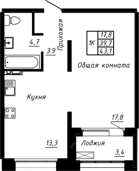 1-к кв. Ленинградская область, Тельмана Тосненский район, Сибирь жилой ... - Фото 1