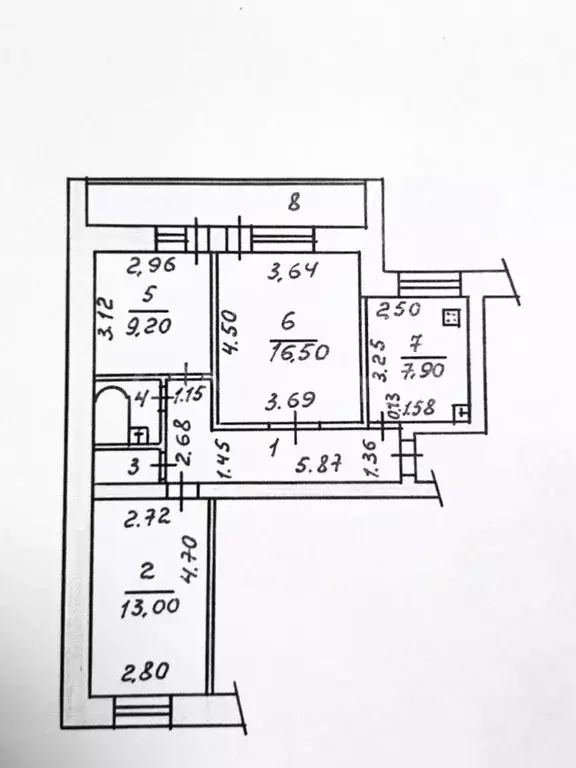3-к кв. Чувашия, Чебоксары ул. Афанасьева, 12 (64.1 м) - Фото 1
