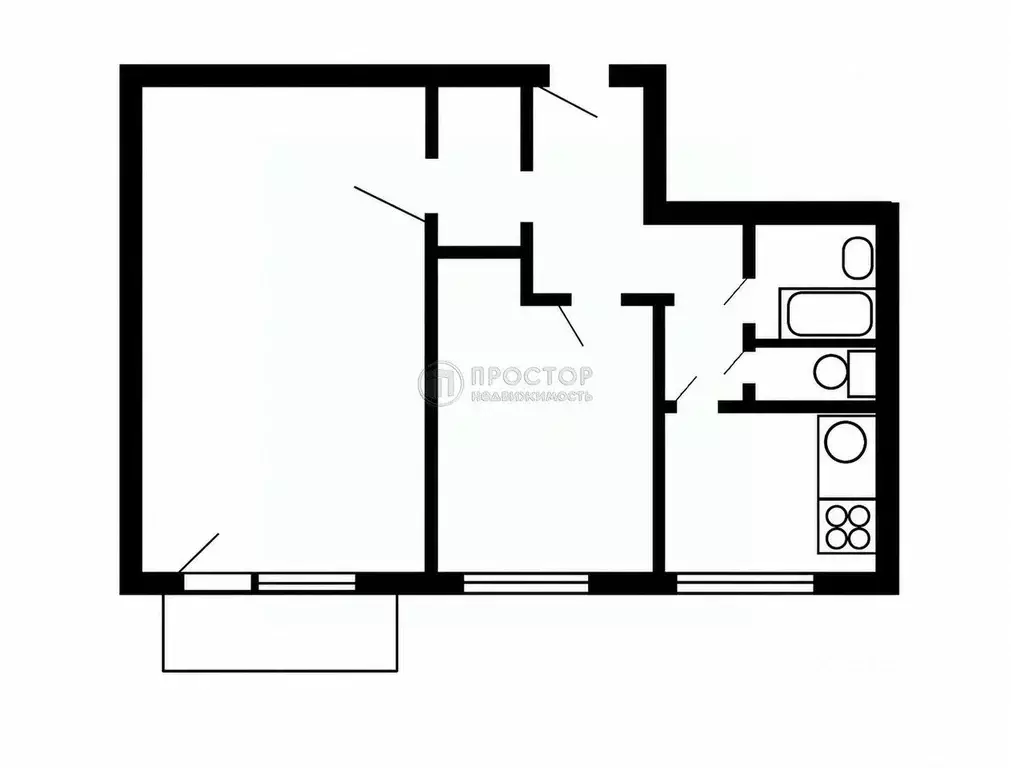 2-к кв. Москва ул. Ивана Сусанина, 4К1 (46.0 м) - Фото 2