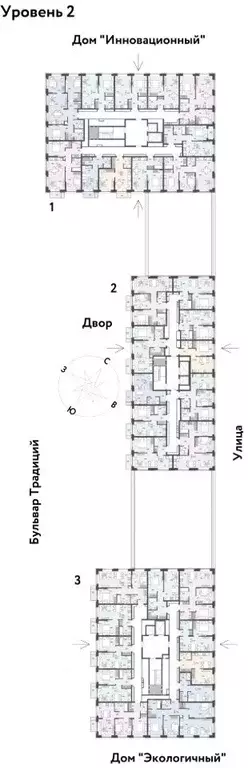 2-к кв. Тюменская область, Тюмень ул. Андрея Кореневского, 3к2 (50.11 ... - Фото 2