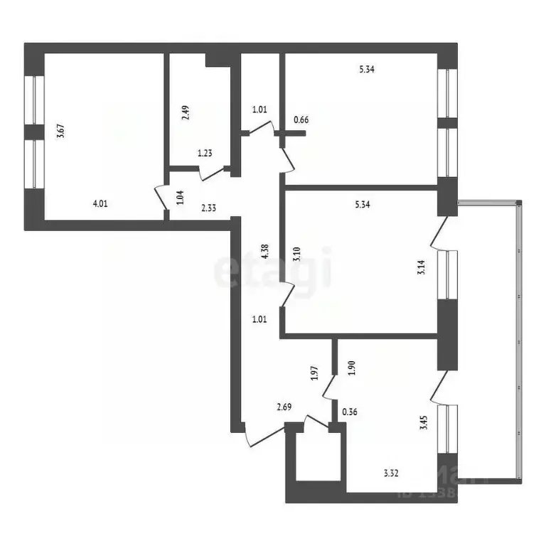 3-к кв. Красноярский край, Красноярск городской округ, пос. Солонцы ... - Фото 2