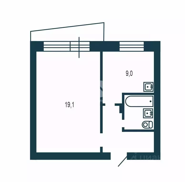 2-к кв. Новосибирская область, Бердск ул. Островского, 79 (37.2 м) - Фото 2