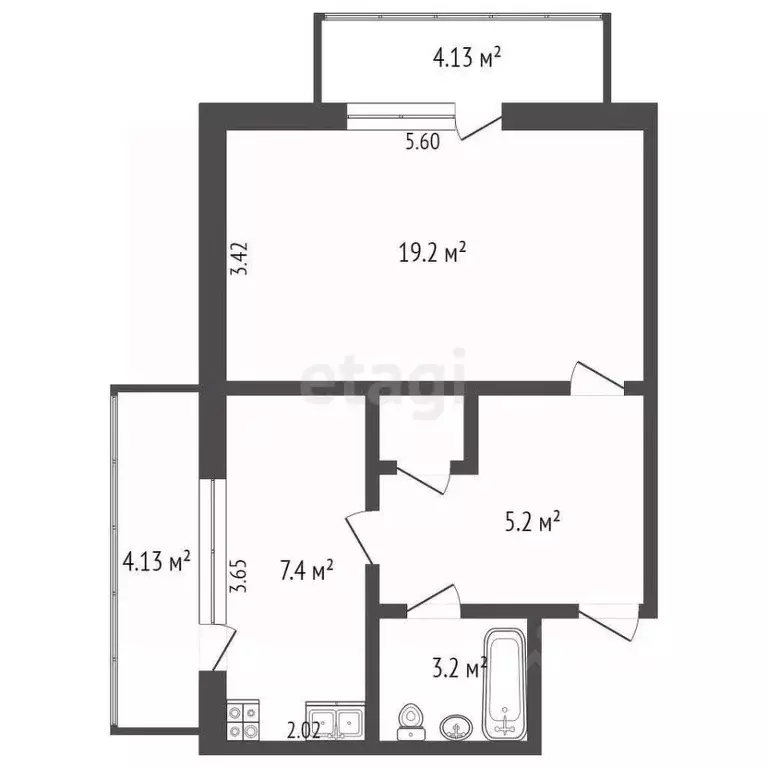 1-к кв. Севастополь ул. Хрусталева, 89 (38.4 м) - Фото 1