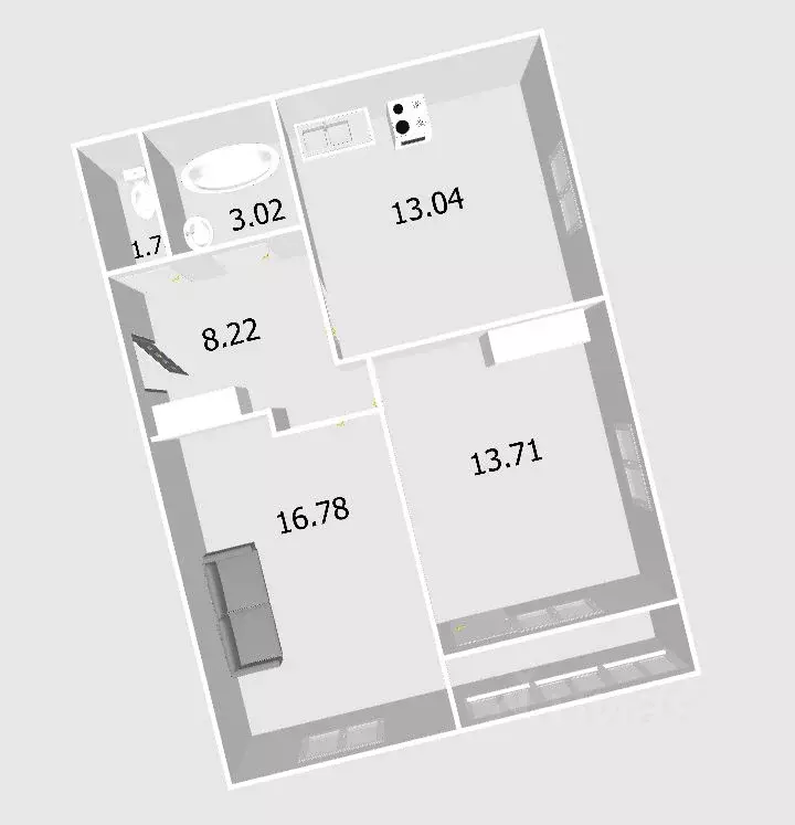 2-к кв. Башкортостан, Уфимский район, с. Миловка просп. Чижова, 4 ... - Фото 2