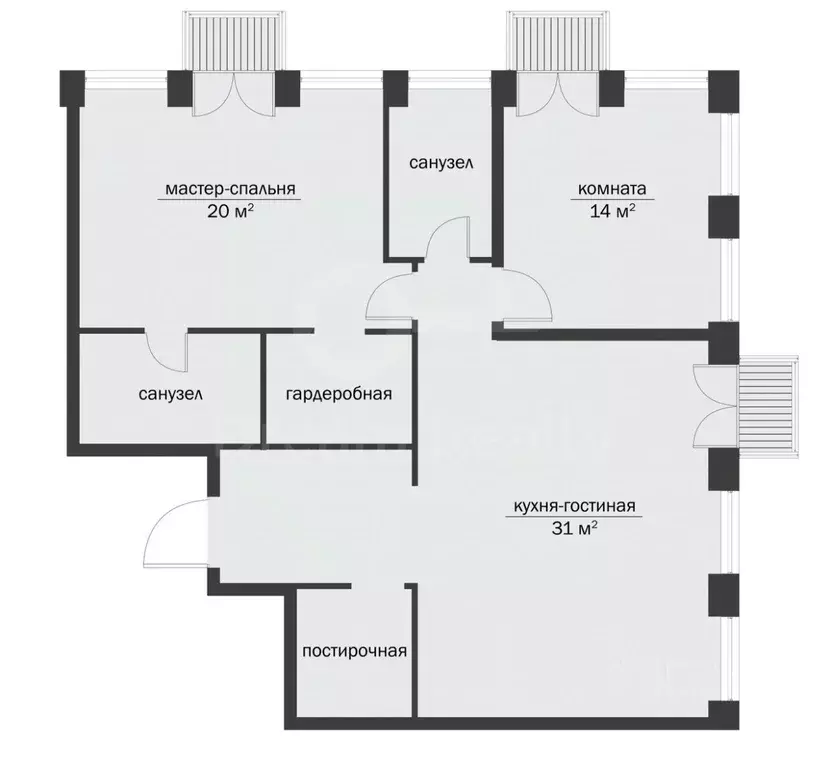 3-к кв. Москва 2-я Звенигородская ул., 14 (83.0 м) - Фото 1