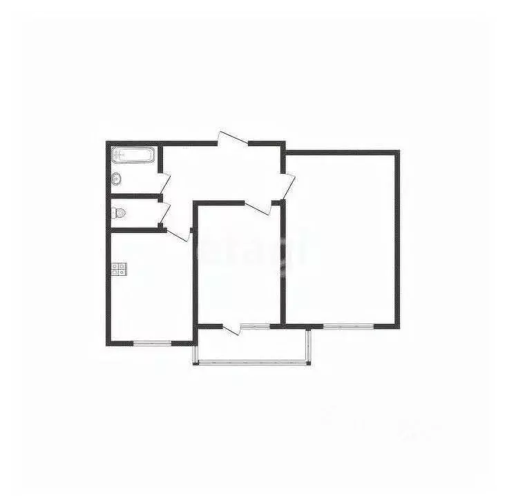 2-к кв. Курская область, Курск ул. Энгельса, 158к1 (49.5 м) - Фото 1