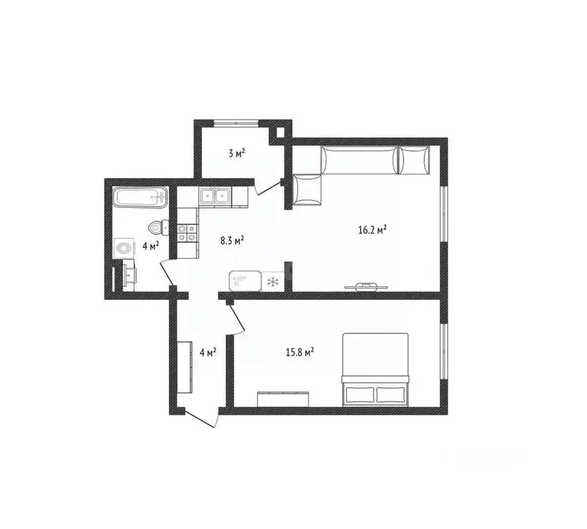 2-к кв. Дагестан, Каспийск ул. Ленина, 78А (52.0 м) - Фото 1