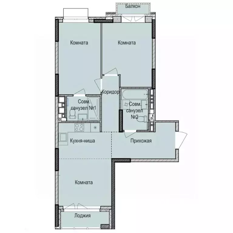 3-к кв. Удмуртия, Ижевск Карлутский жилрайон, 3-й мкр,  (63.4 м) - Фото 0