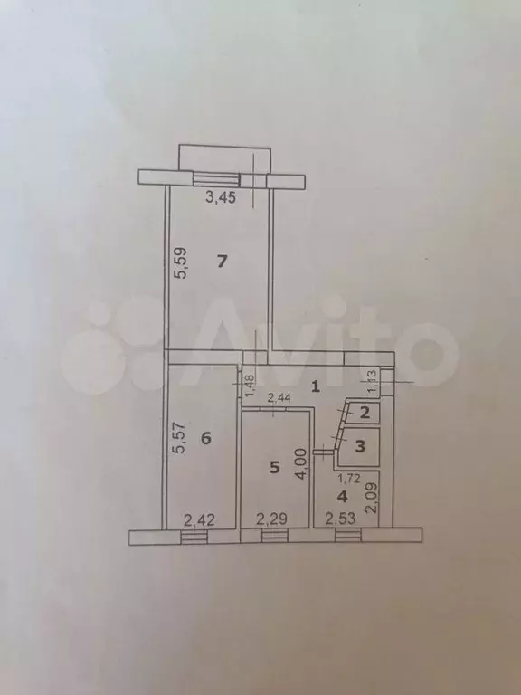 3-к. квартира, 59 м, 4/5 эт. - Фото 0