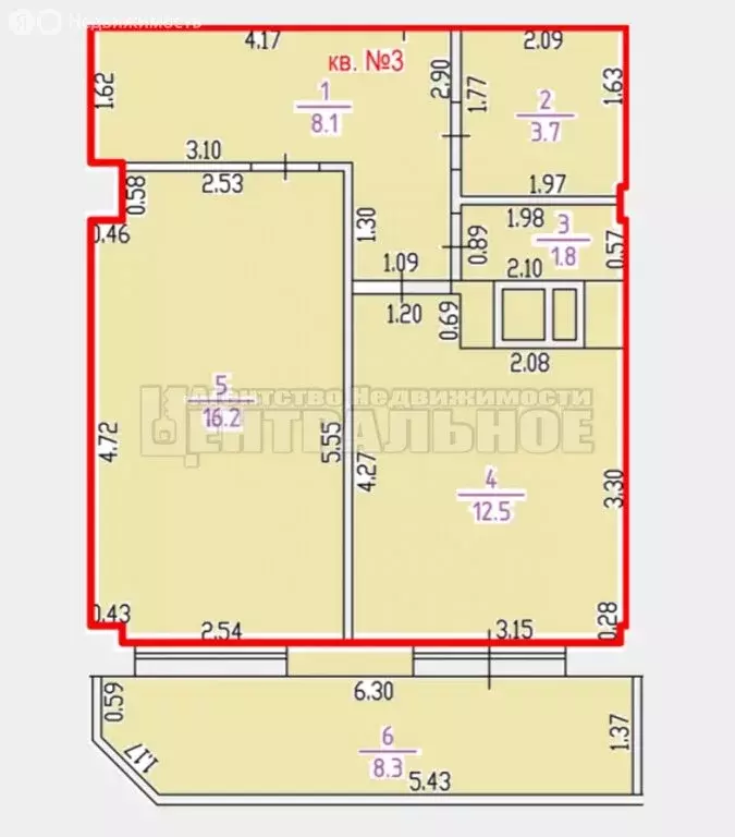 1-комнатная квартира: Смоленск, Кловская улица, 11А (51 м) - Фото 0