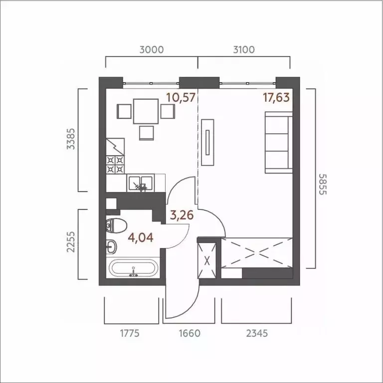 1-к кв. Иркутская область, Иркутск ул. 6-я Советская, 2 (35.5 м) - Фото 0