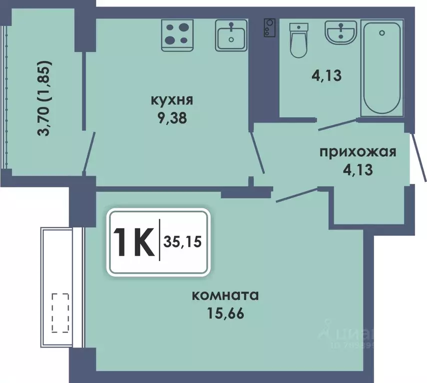 1-к кв. Пермский край, Пермь Камская Долина мкр, Аксиома жилой ... - Фото 0