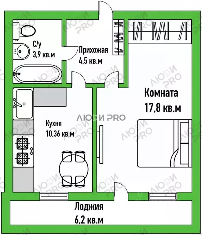 1-к кв. Кировская область, Киров ул. Широтная, 4 (36.5 м) - Фото 2