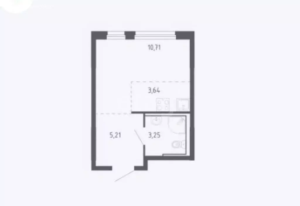 Квартира-студия: Тюмень, улица Юрия Рогачева, 9к1 (22.5 м) - Фото 1
