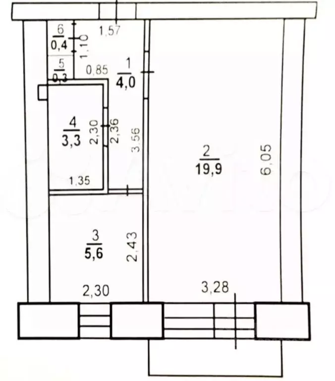 1-к кв. Оренбургская область, Оренбург Салмышская ул., 18 (33.3 м) - Фото 1