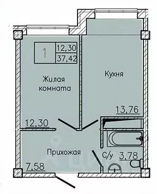 1-к кв. Ставропольский край, Пятигорск ул. Ермолова, 28А (38.63 м) - Фото 1