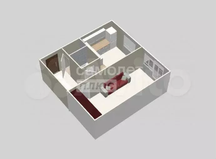 1-к. квартира, 32,1 м, 5/5 эт. - Фото 0
