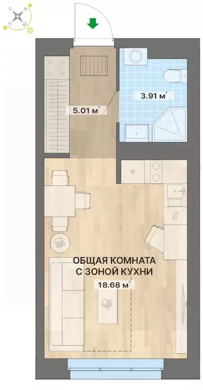 Студия Свердловская область, Екатеринбург Академический мкр, 15-й ... - Фото 0