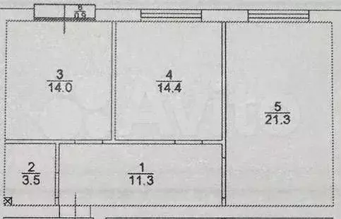 2-к. квартира, 65 м, 3/4 эт. - Фото 0