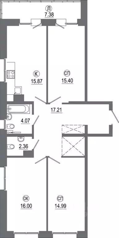 3-к кв. Иркутская область, Иркутск ИВАТУ городок, Авиатор жилой ... - Фото 1