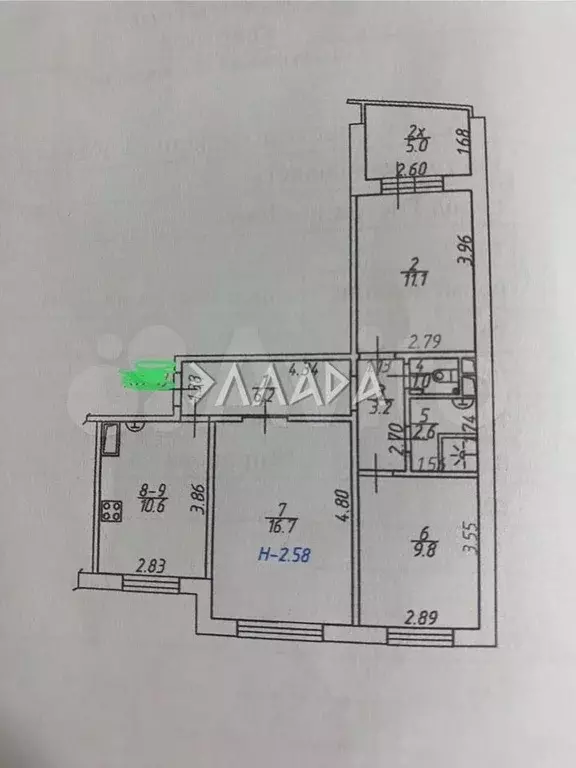 3-к. квартира, 67 м, 2/10 эт. - Фото 0