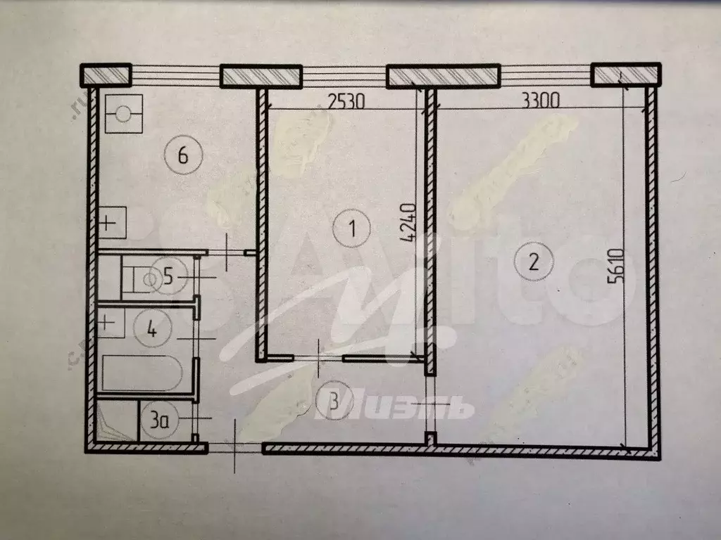 2-к. квартира, 45,2 м, 3/9 эт. - Фото 0