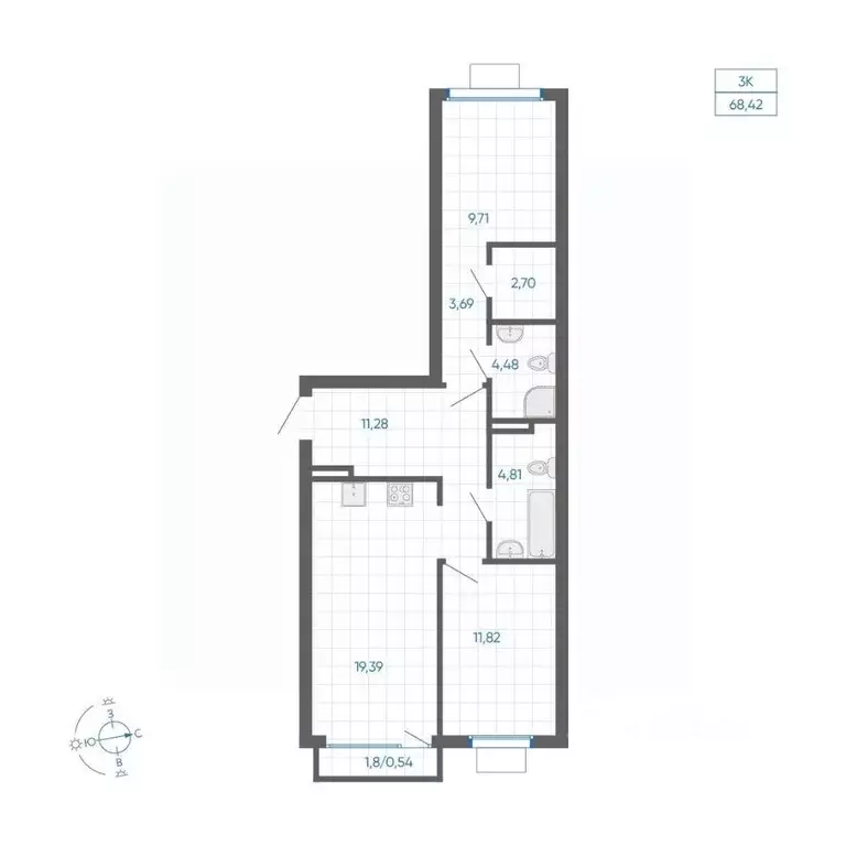 2-к кв. Челябинская область, Челябинский городской округ, пос. ... - Фото 1