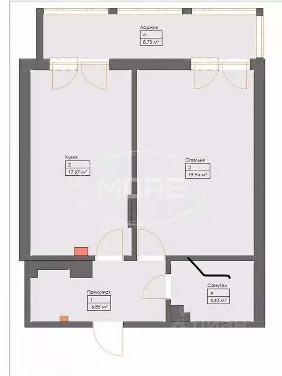 1-к кв. Калининградская область, Калининград ул. Профессора ... - Фото 2