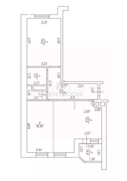 2-к кв. Татарстан, Казань ул. Лукина, 50 (64.0 м) - Фото 2