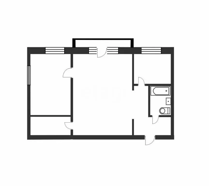2-комнатная квартира: Сатка, улица Металлургов, 13 (39.6 м) - Фото 0