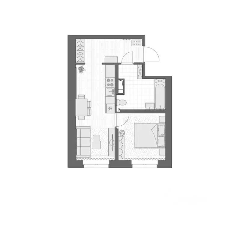 2-к кв. Санкт-Петербург ул. Ивинская, 19к1 (40.6 м) - Фото 0