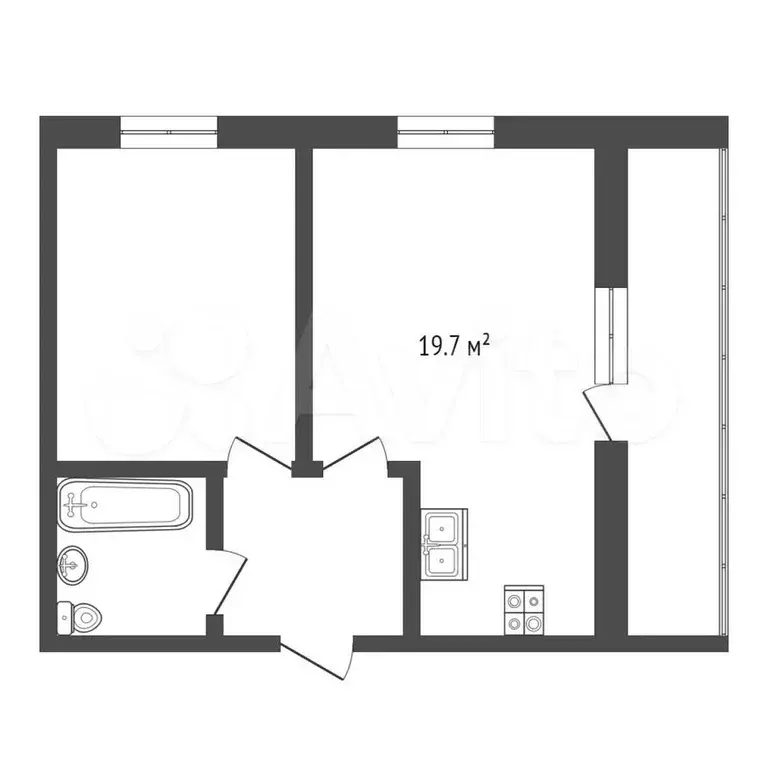 1-к. квартира, 40 м, 6/16 эт. - Фото 0