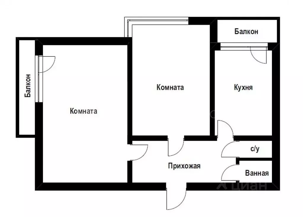 1-к кв. Тюменская область, Тюмень ул. Федюнинского, 30к1 (45.0 м) - Фото 2