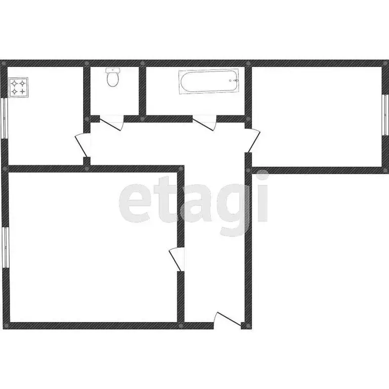 2-комнатная квартира: Нижний Тагил, Черноморская улица, 108 (51.8 м) - Фото 1