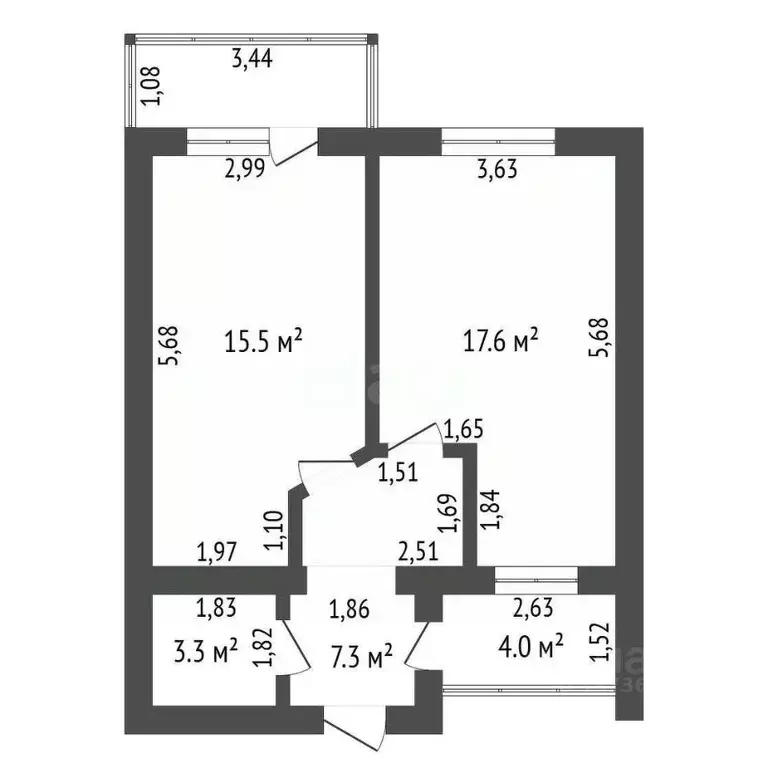 2-к кв. Амурская область, Благовещенский район, с. Чигири Восточная ... - Фото 1