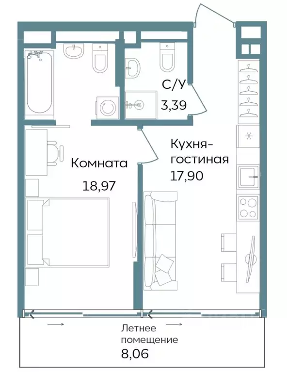 1-к кв. Крым, Саки ул. Морская (48.32 м) - Фото 0