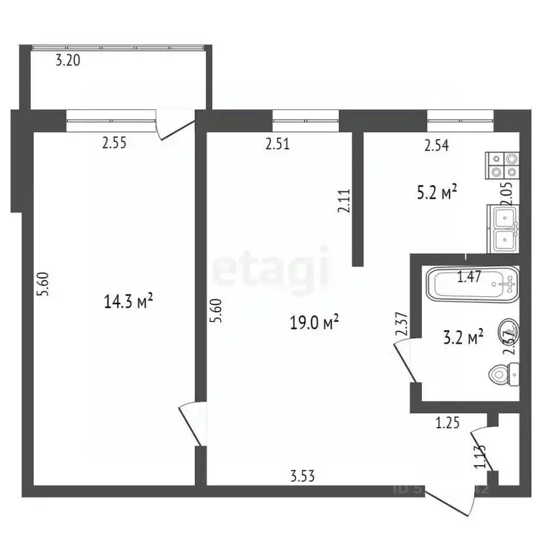 2-к кв. Забайкальский край, Чита ул. Бабушкина, 89 (42.2 м) - Фото 1