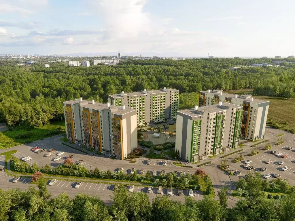 2-к кв. Хабаровский край, Хабаровск Трехгорная ул., 106/3 (58.63 м) - Фото 1