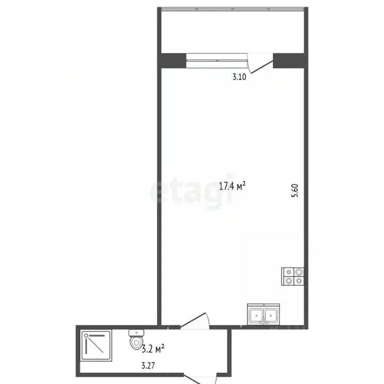 Комната Саха (Якутия), Якутск ул. Петра Алексеева, 3/1 (20.6 м) - Фото 1