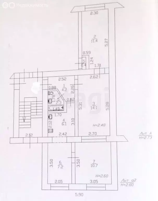 3-комнатная квартира: Анапа, улица Некрасова, 62 (60 м) - Фото 0