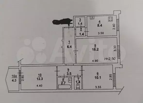 3-к. квартира, 65 м, 7/9 эт. - Фото 0