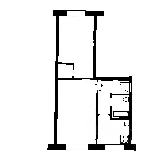 2-к кв. Татарстан, Казань ул. Белинского, 31 (43.0 м) - Фото 1