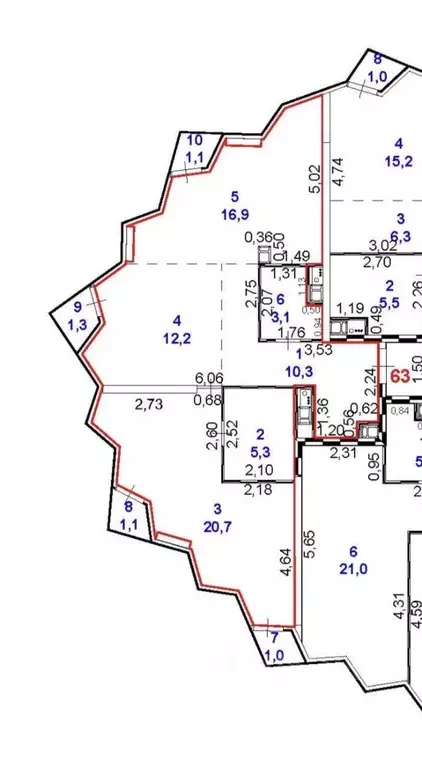 2-к кв. Москва ул. 1-я Ватутинская, 12к1 (69.8 м) - Фото 2