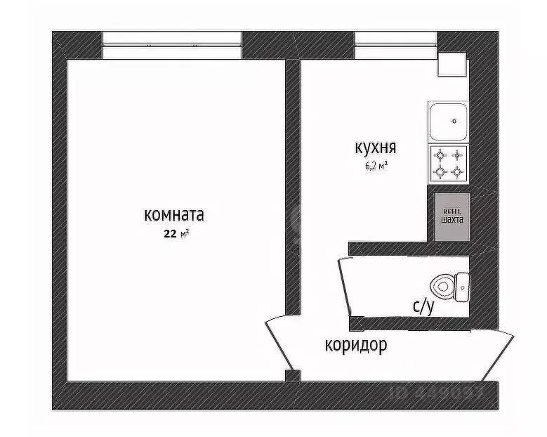 1-к кв. Смоленская область, Смоленск ул. Чернышевского, 8 (30.7 м) - Фото 2