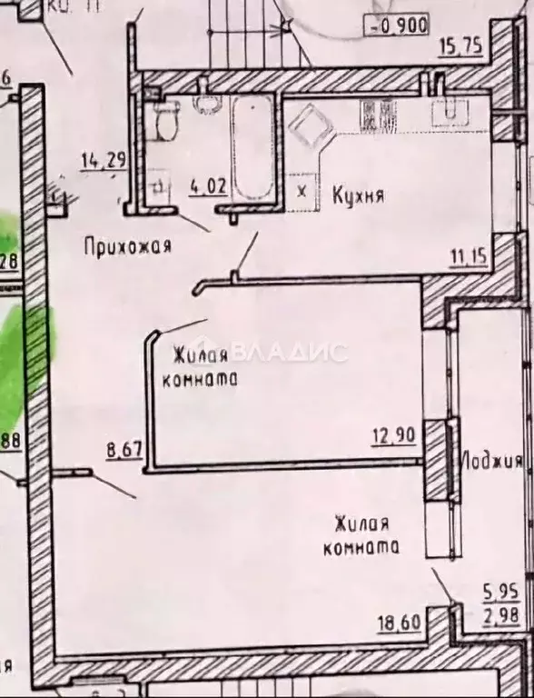 2-к кв. Ростовская область, Аксай ул. Речников, 15к4 (55.1 м) - Фото 1