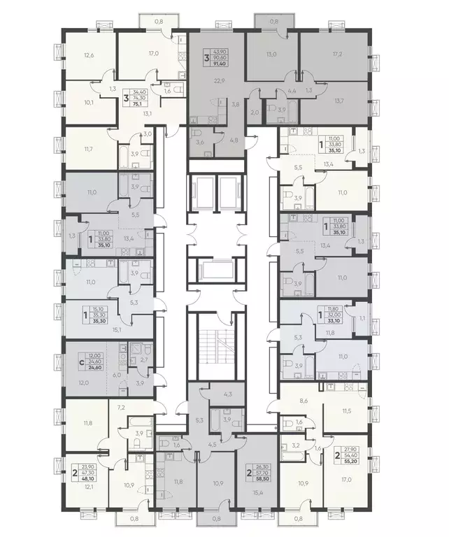 3-к кв. Краснодарский край, Новороссийск ул. Мурата Ахеджака, 1В (91.4 ... - Фото 1