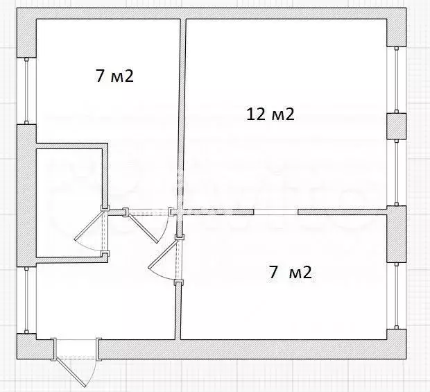 2-к. квартира, 34 м, 1/5 эт. - Фото 0