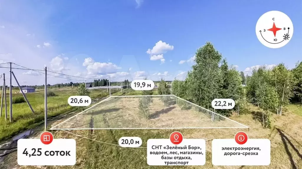 Участок 4,3 сот. (СНТ, ДНП) - Фото 0
